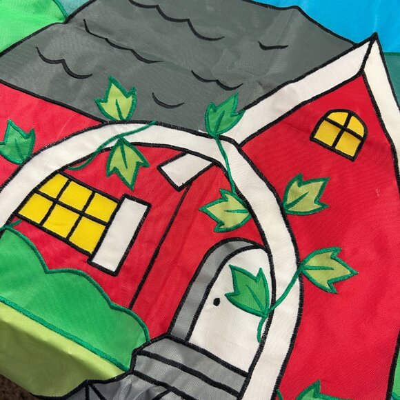 Vintage C&F Trading Yard Flag House Gate Garden Spring Summer Outdoor Nylon - Picture 3 of 7